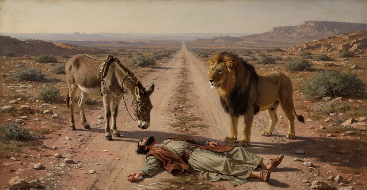1 Kings 13:24-25 — 1 Kings, oil painting · TruthPrints