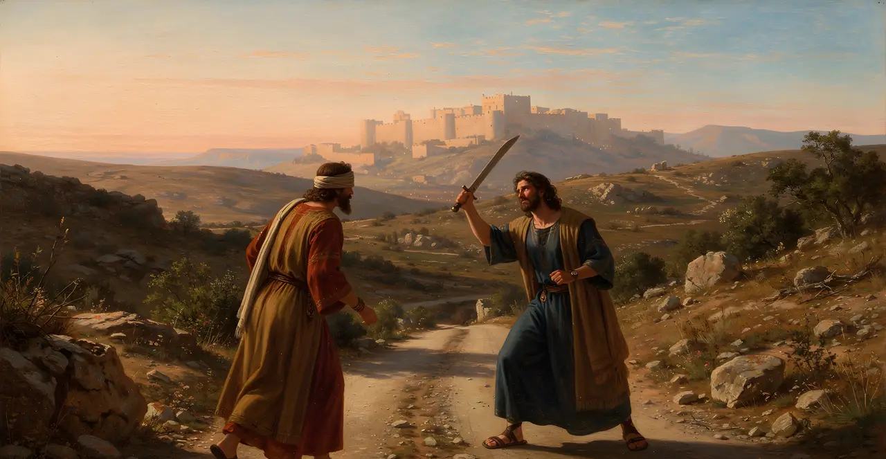 1 Kings 20:36-38 — 1 Kings, oil painting · TruthPrints