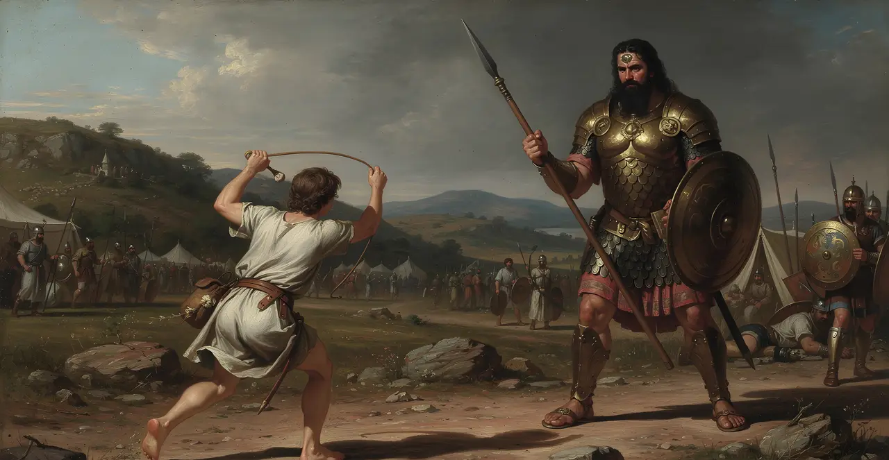 1 Samuel 17:47-49 — 1 Samuel, oil painting · TruthPrints