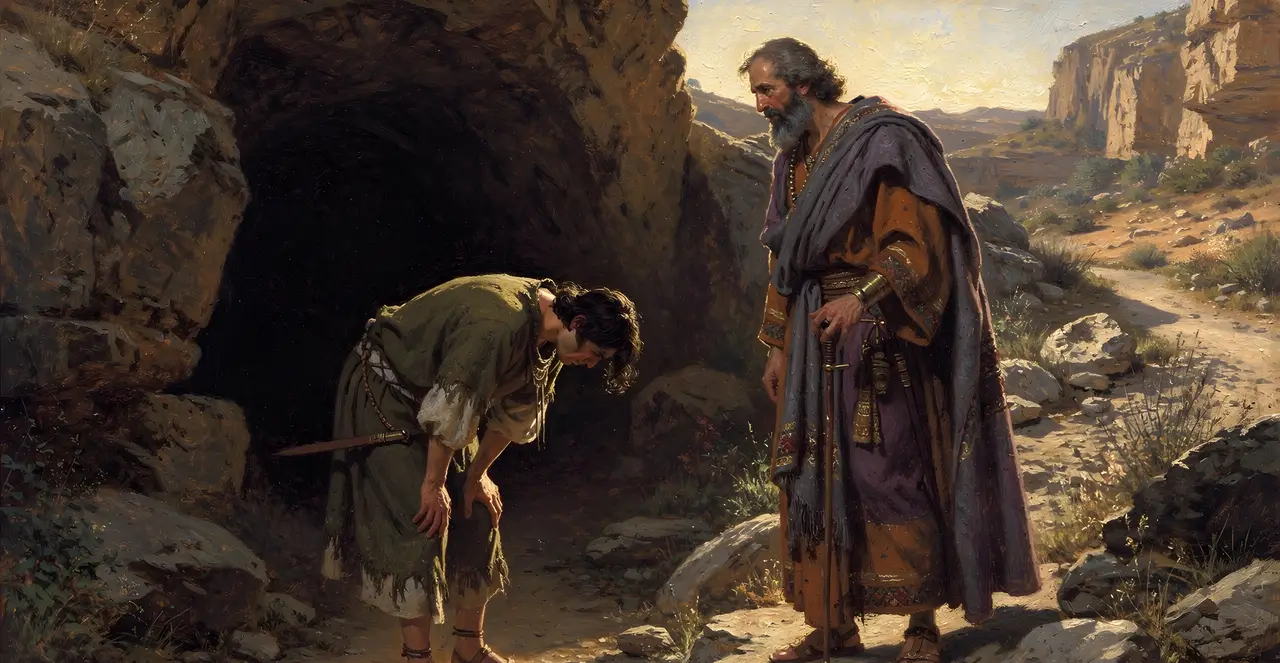 1 Samuel 24:7-9 — 1 Samuel, oil painting · TruthPrints