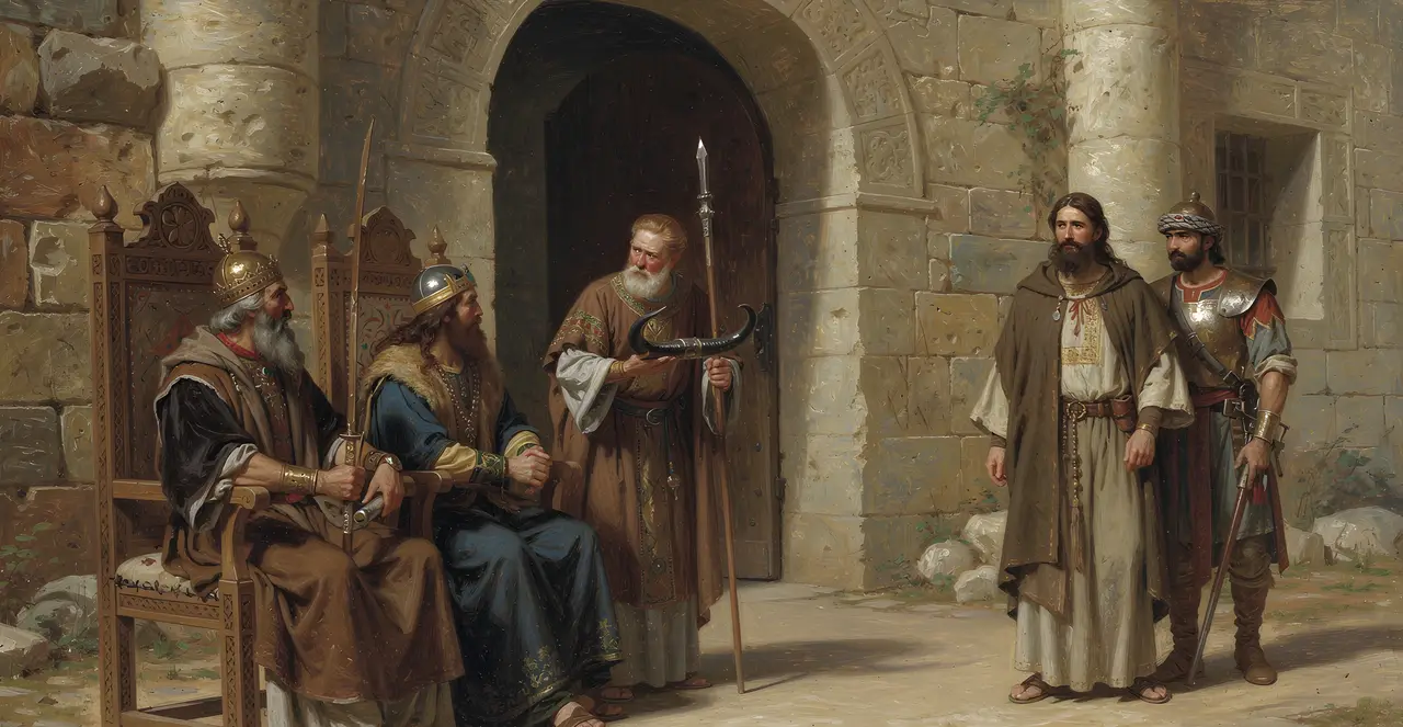 2 Chronicles 18:8-10 — 2 Chronicles, oil painting · TruthPrints