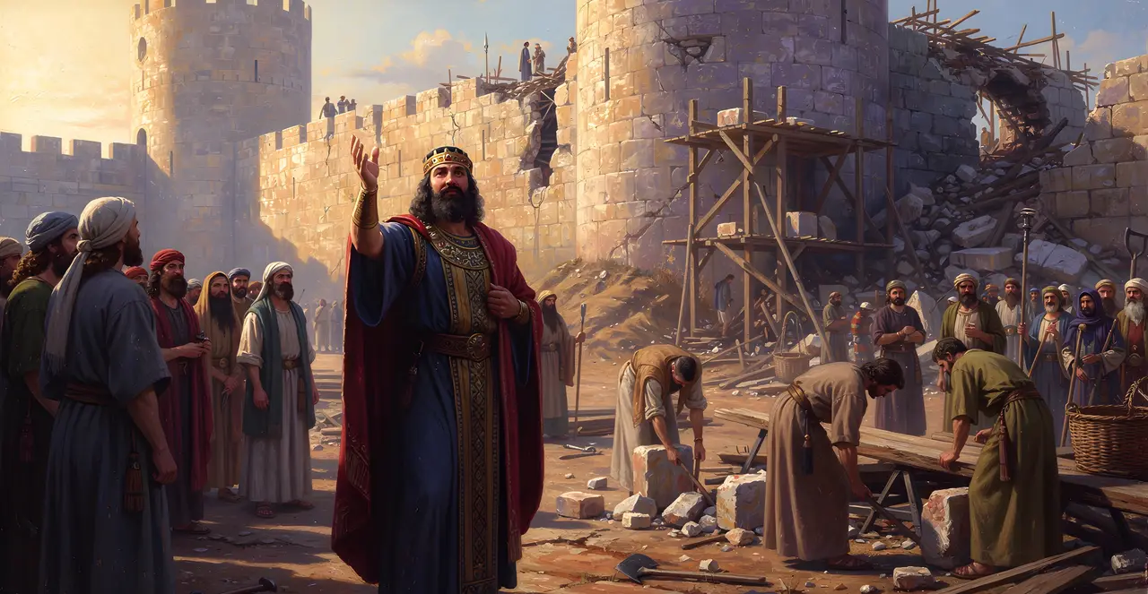 2 Chronicles 32:5-7 — 2 Chronicles, oil painting · TruthPrints