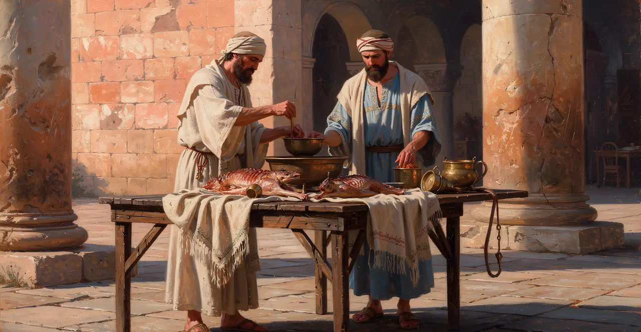 2 Chronicles 35:12-13 — 2 Chronicles, oil painting · TruthPrints