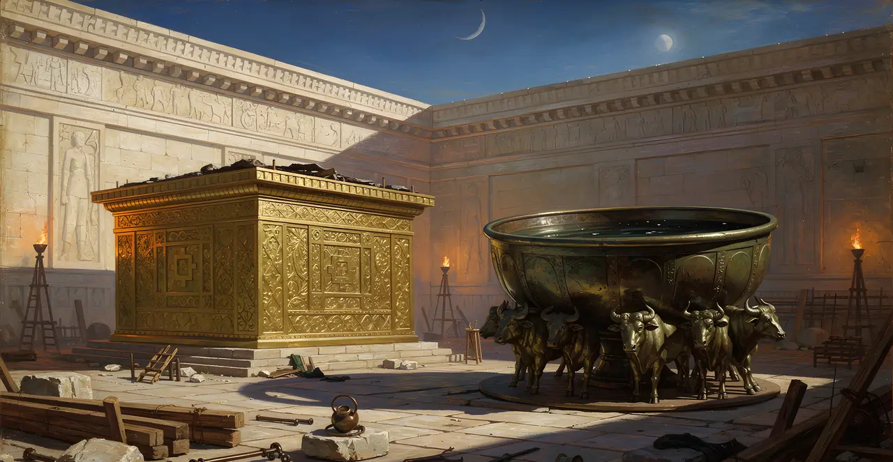 2 Chronicles 4:1-4 — 2 Chronicles, oil painting · TruthPrints