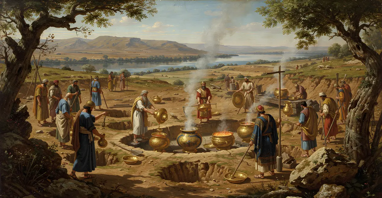 2 Chronicles 4:17-21 — 2 Chronicles, oil painting · TruthPrints