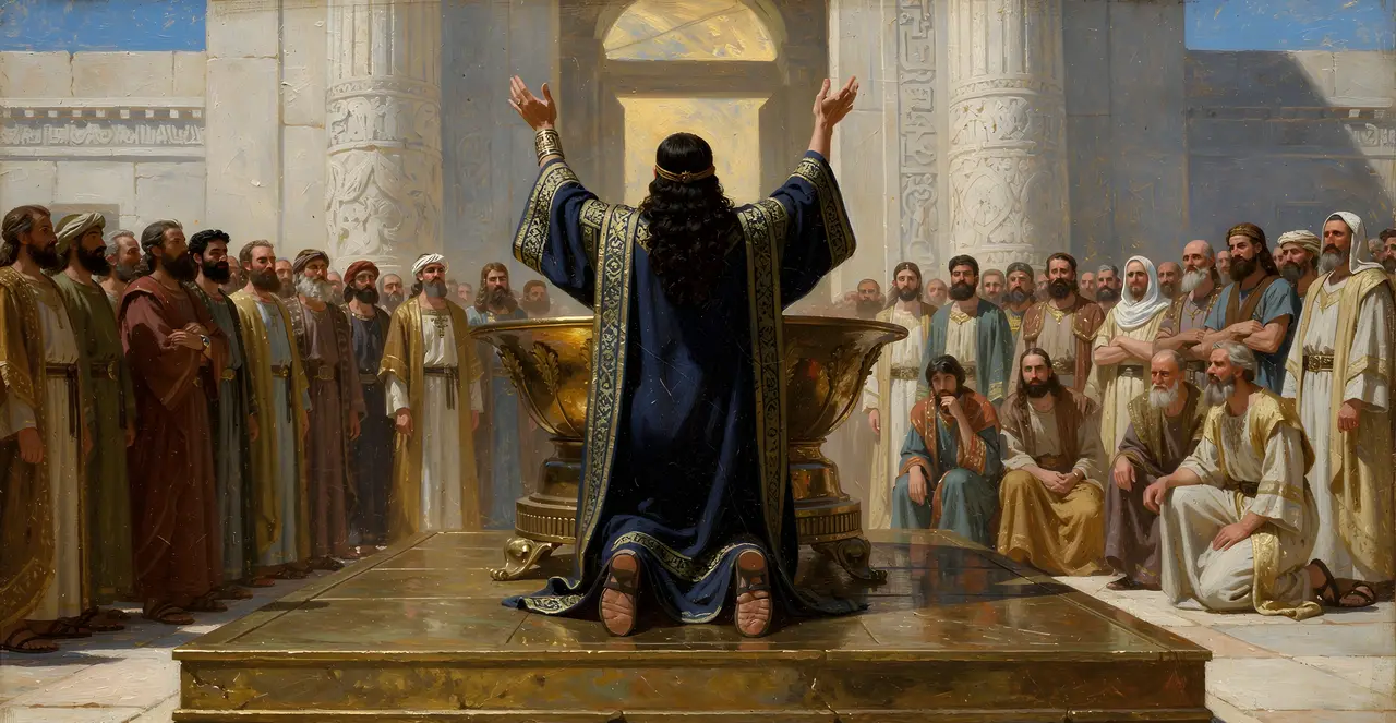 2 Chronicles 6:11-13 — 2 Chronicles, oil painting · TruthPrints