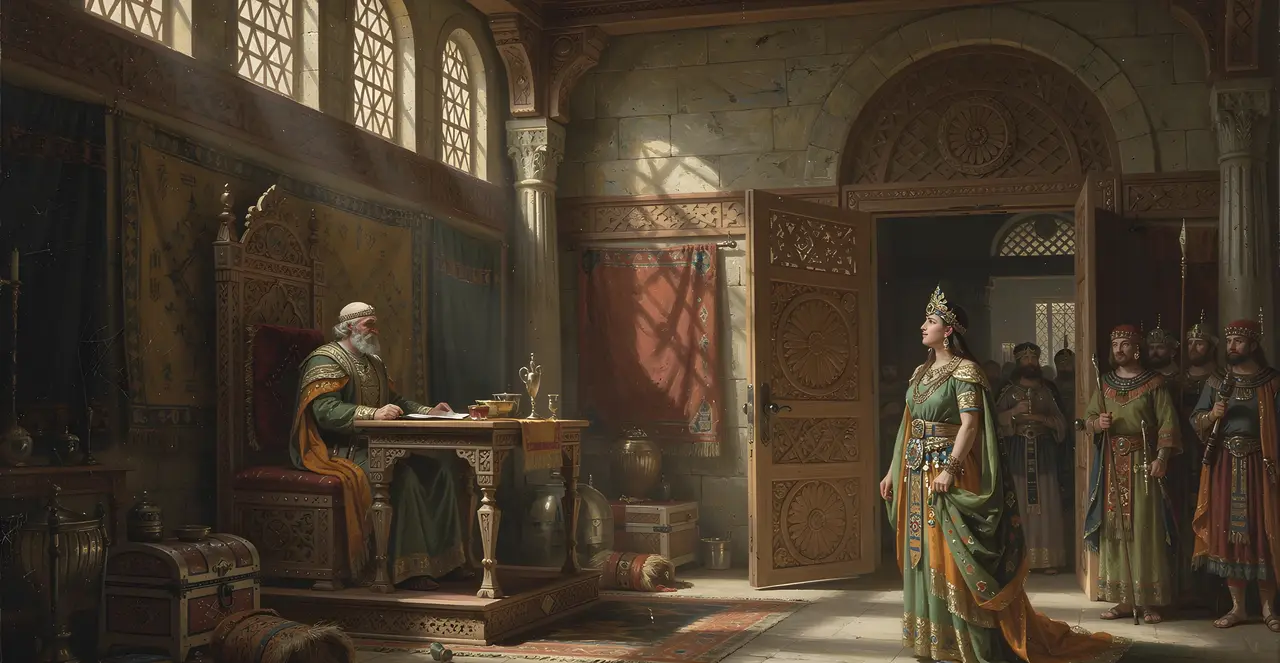 2 Chronicles 9:1-3 — 2 Chronicles, oil painting · TruthPrints