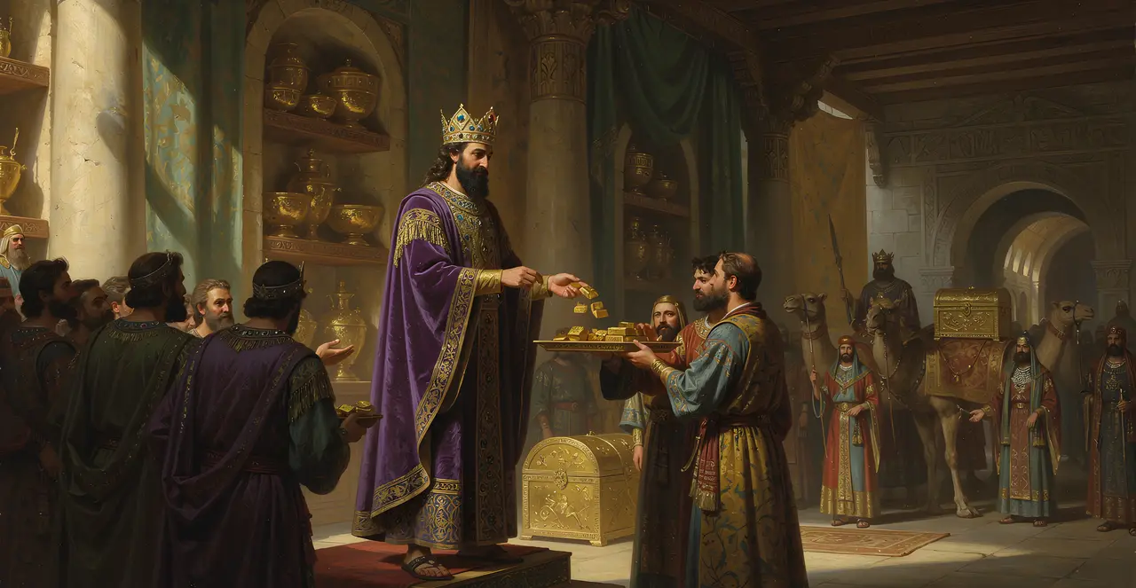 2 Chronicles 9:10-12 — 2 Chronicles, oil painting · TruthPrints