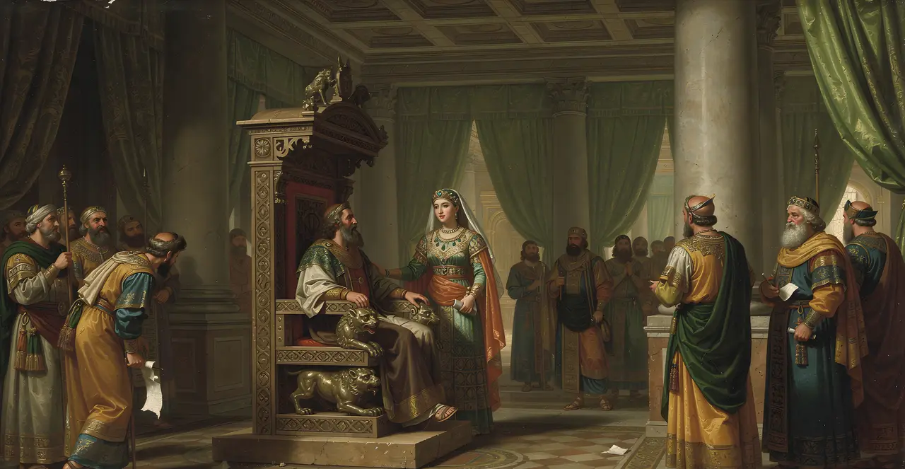 2 Chronicles 9:4-6 — 2 Chronicles, oil painting · TruthPrints