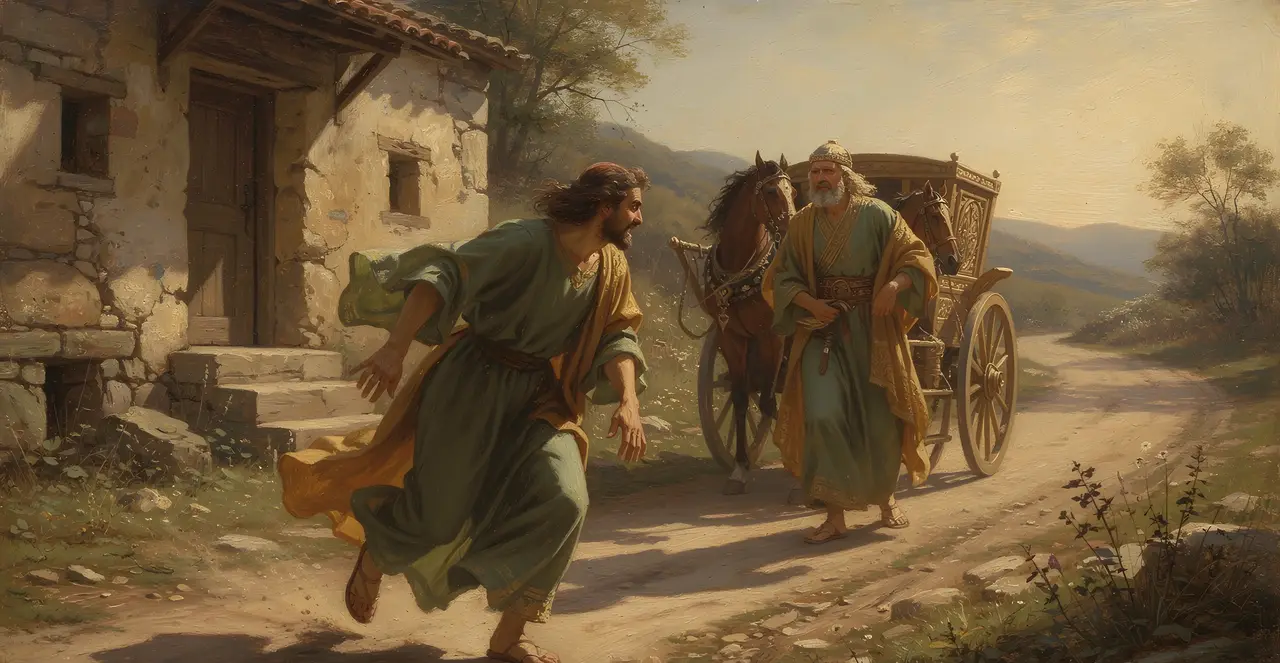 2 Kings 5:20-21 — 2 Kings, oil painting · TruthPrints
