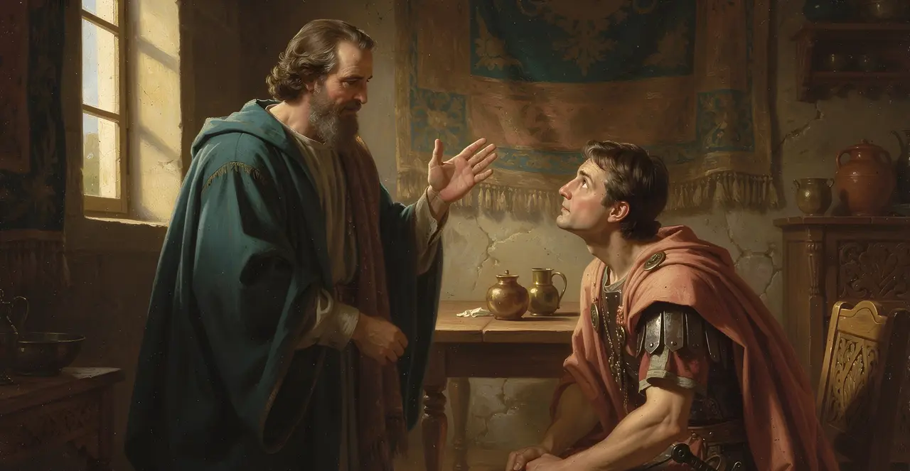 Acts 10:26-29 — Acts, oil painting · TruthPrints