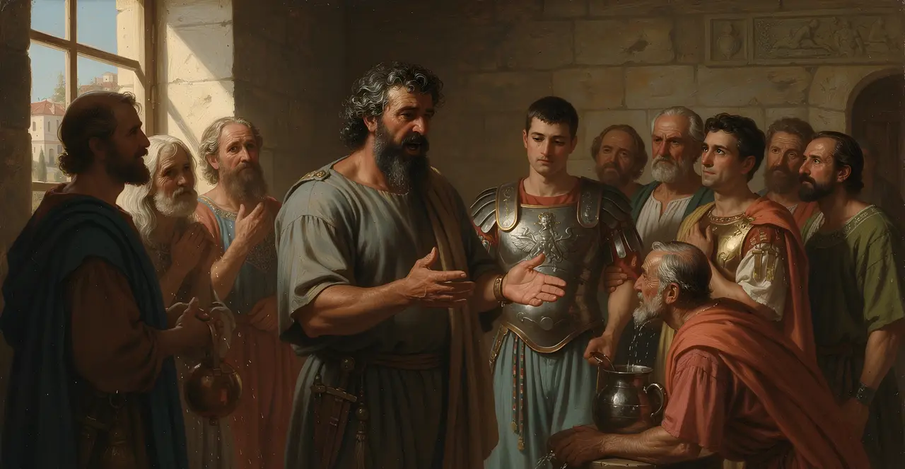 Acts 10:47-48 — Acts, oil painting · TruthPrints