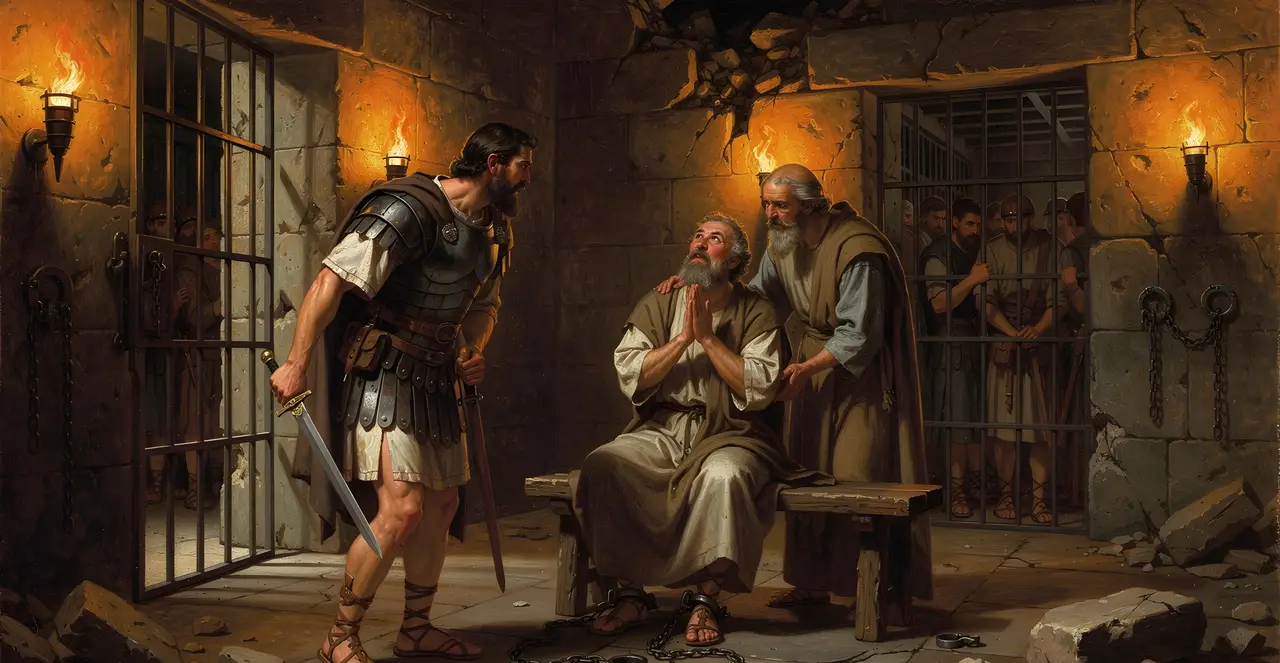 Acts 16:26-30 — Acts, oil painting · TruthPrints