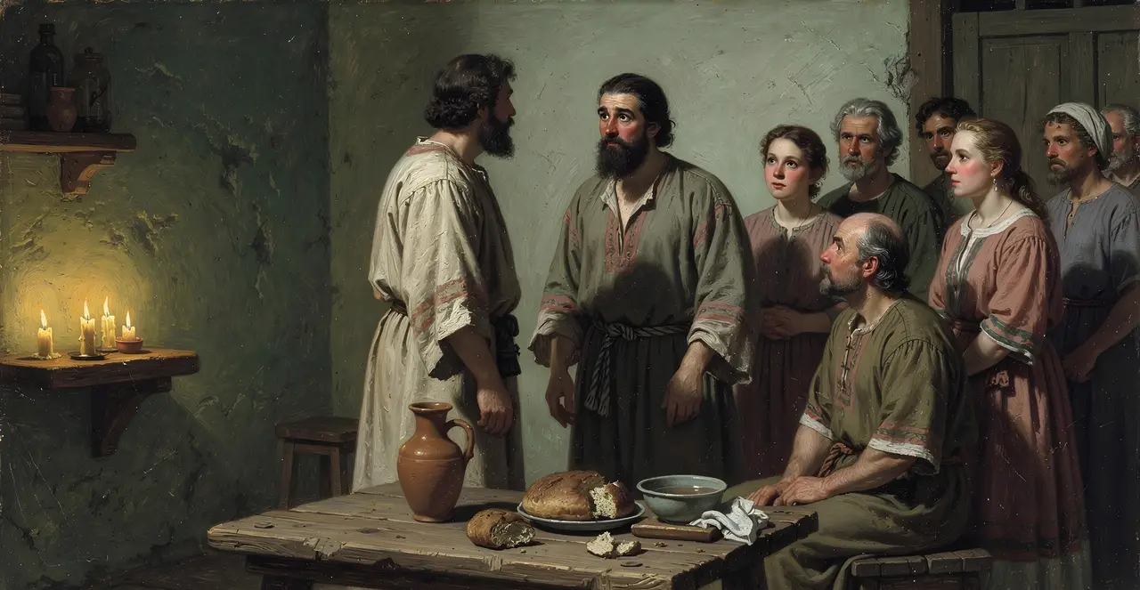 Acts 16:31-35 — Acts, oil painting · TruthPrints