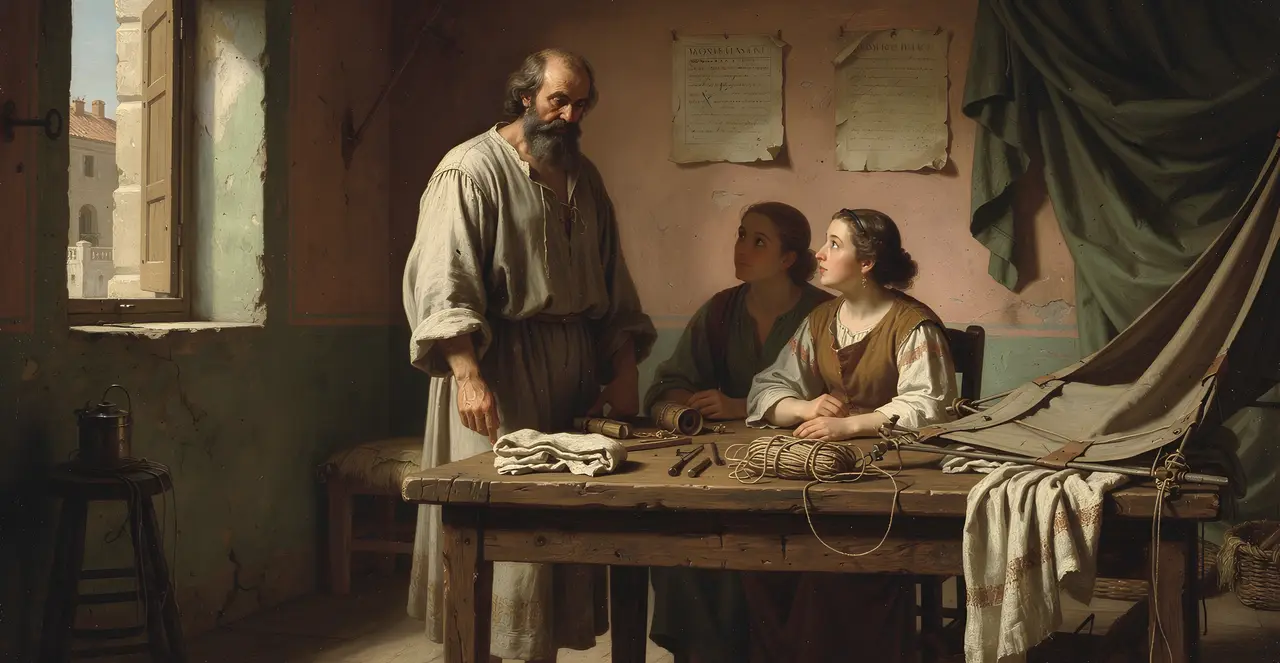 Acts 18:1-5 — Acts, oil painting · TruthPrints