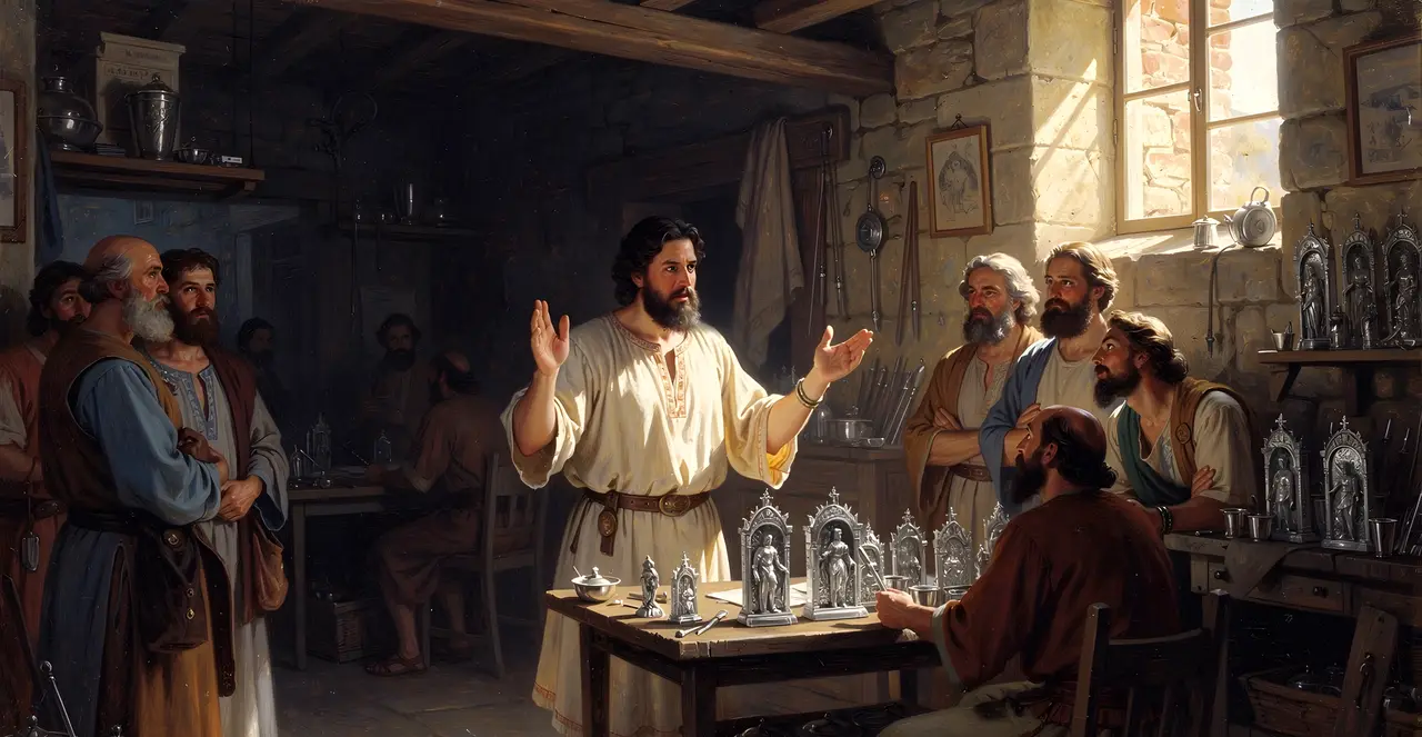 Acts 19:20-24 — Acts, oil painting · TruthPrints
