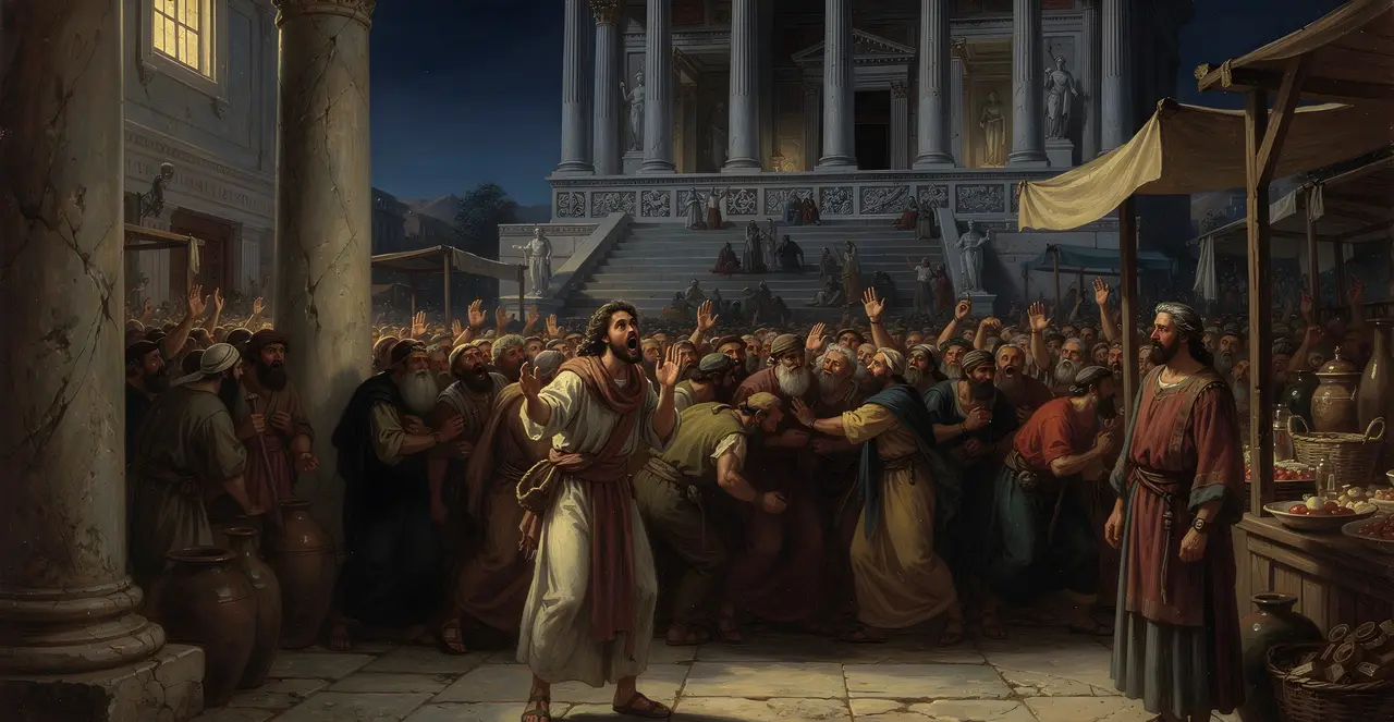 Acts 19:33-35 — Acts, oil painting · TruthPrints
