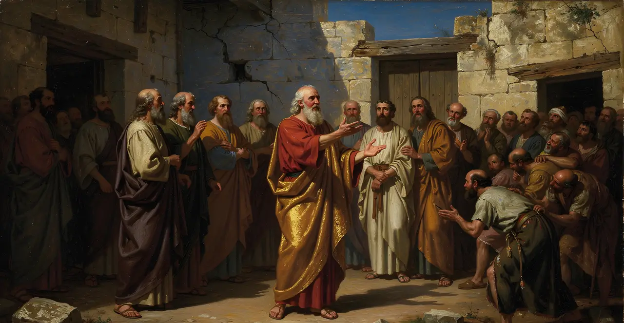 Acts 2:13-16 — Acts, oil painting · TruthPrints