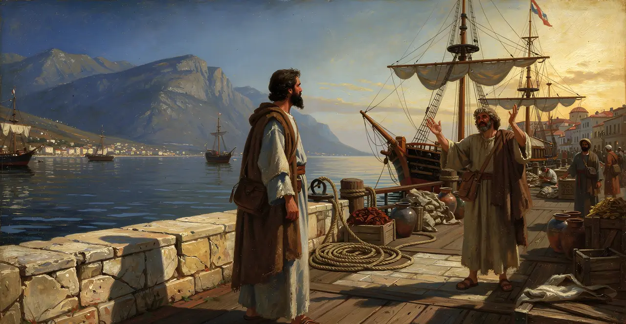 Acts 21:1-4 — Acts, oil painting · TruthPrints