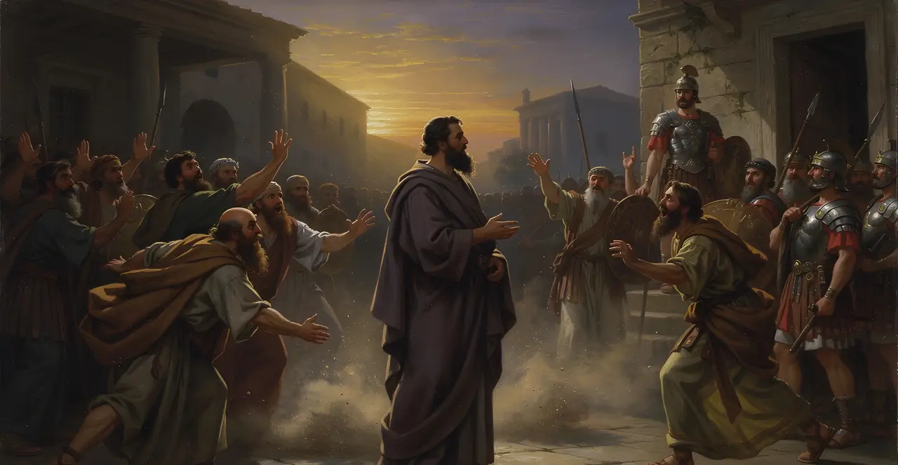 Acts 22:22-25 — Acts, oil painting · TruthPrints
