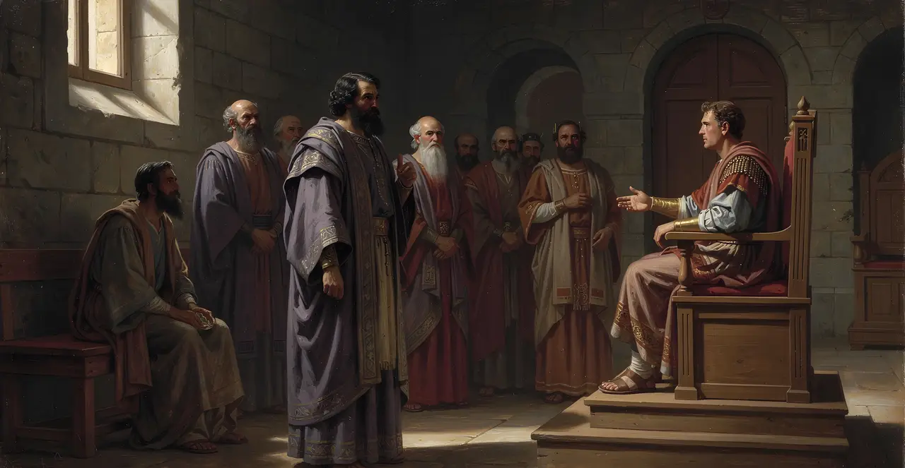 Acts 24:1-4 — Acts, oil painting · TruthPrints