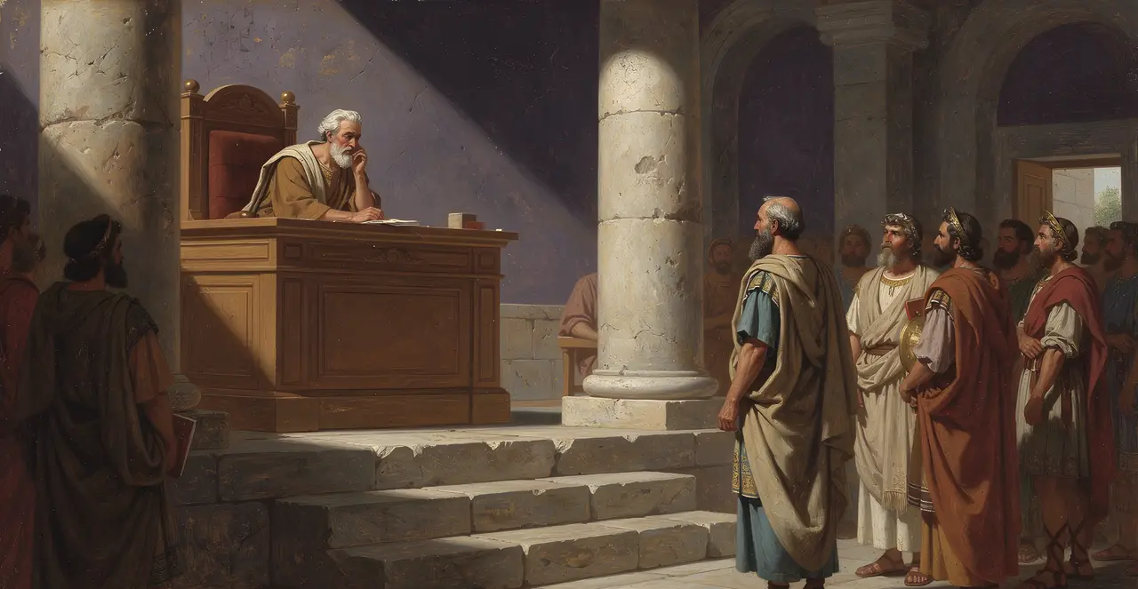 Acts 25:6-8 — Acts, oil painting · TruthPrints
