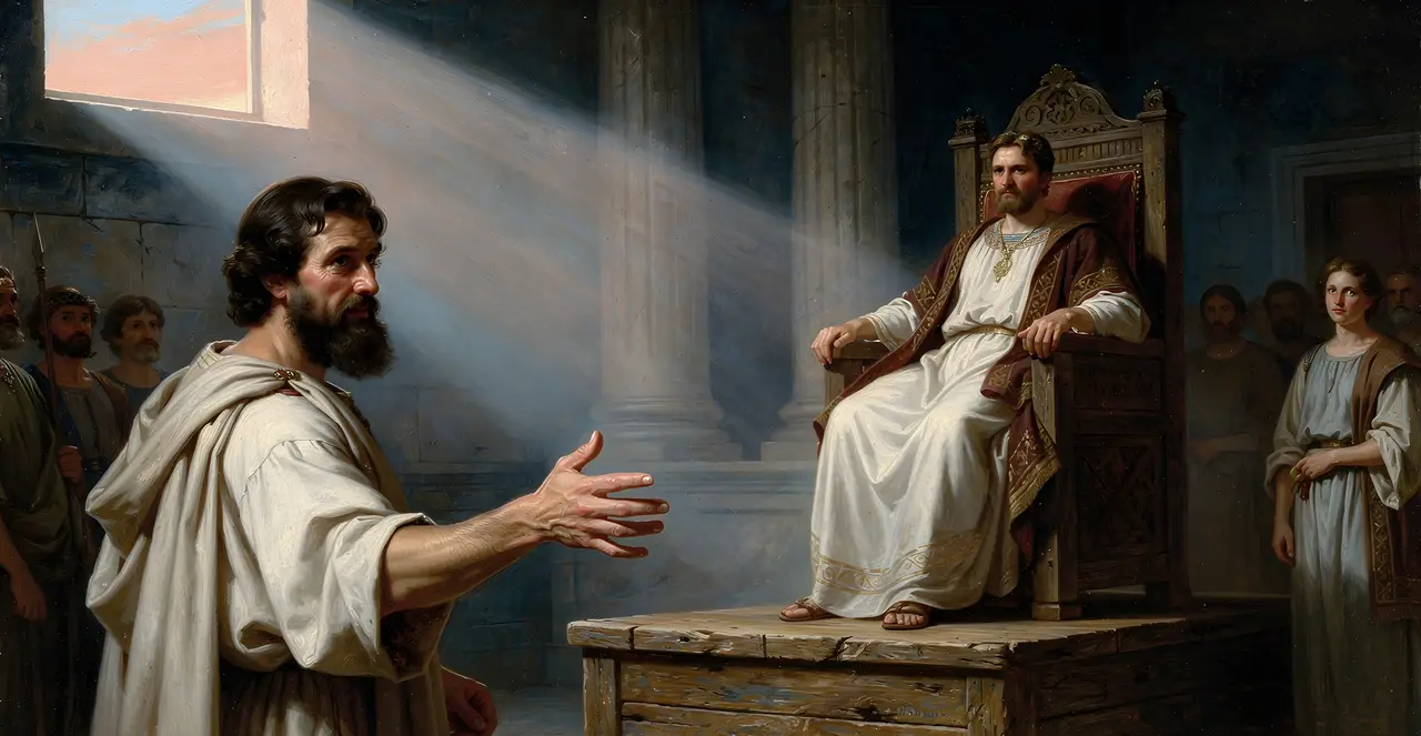 Acts 26:1-4 — Acts, oil painting · TruthPrints