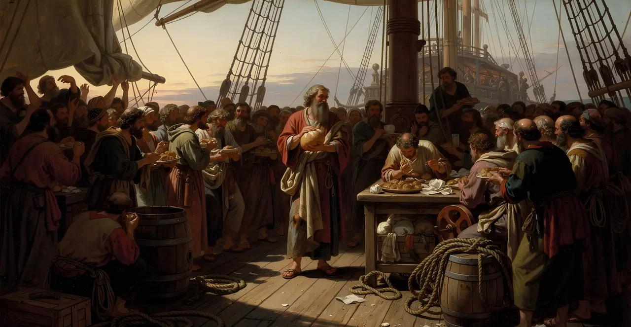 Acts 27:35-39 — Acts, oil painting · TruthPrints