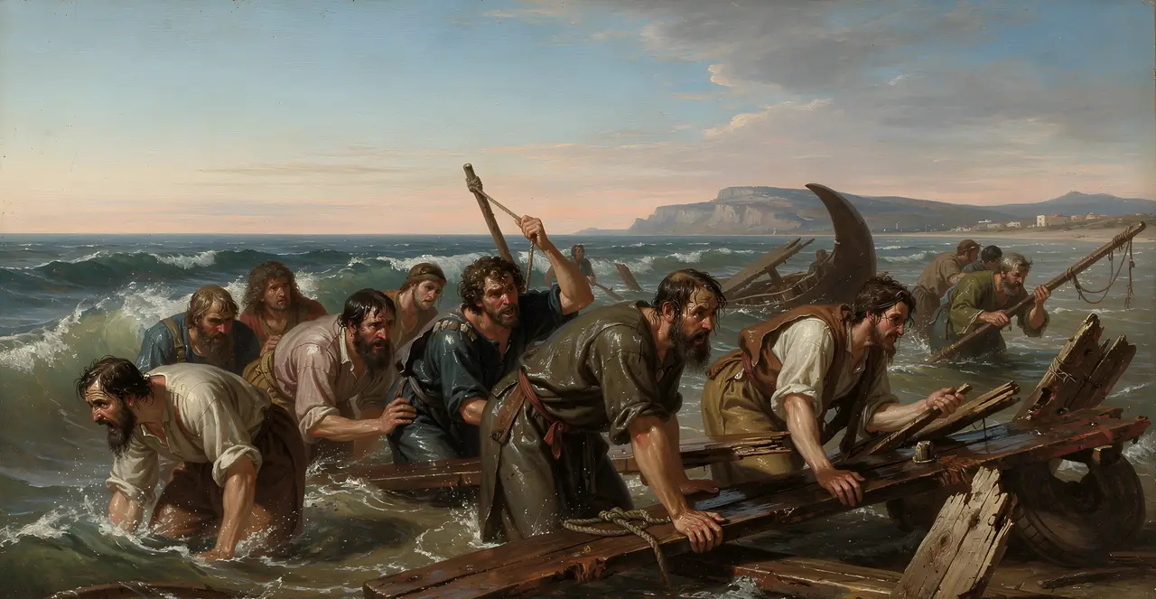 Apostelgeschichte 27,44 — Apostelgeschichte, Ölgemälde · TruthPrints