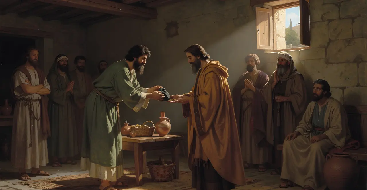 Acts 4:36-37 — Acts, oil painting · TruthPrints