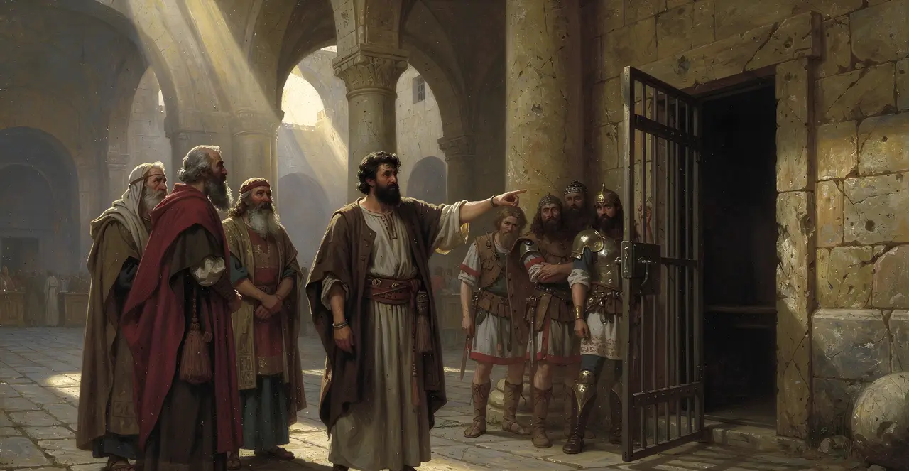 Acts 5:23-26 — Acts, oil painting · TruthPrints
