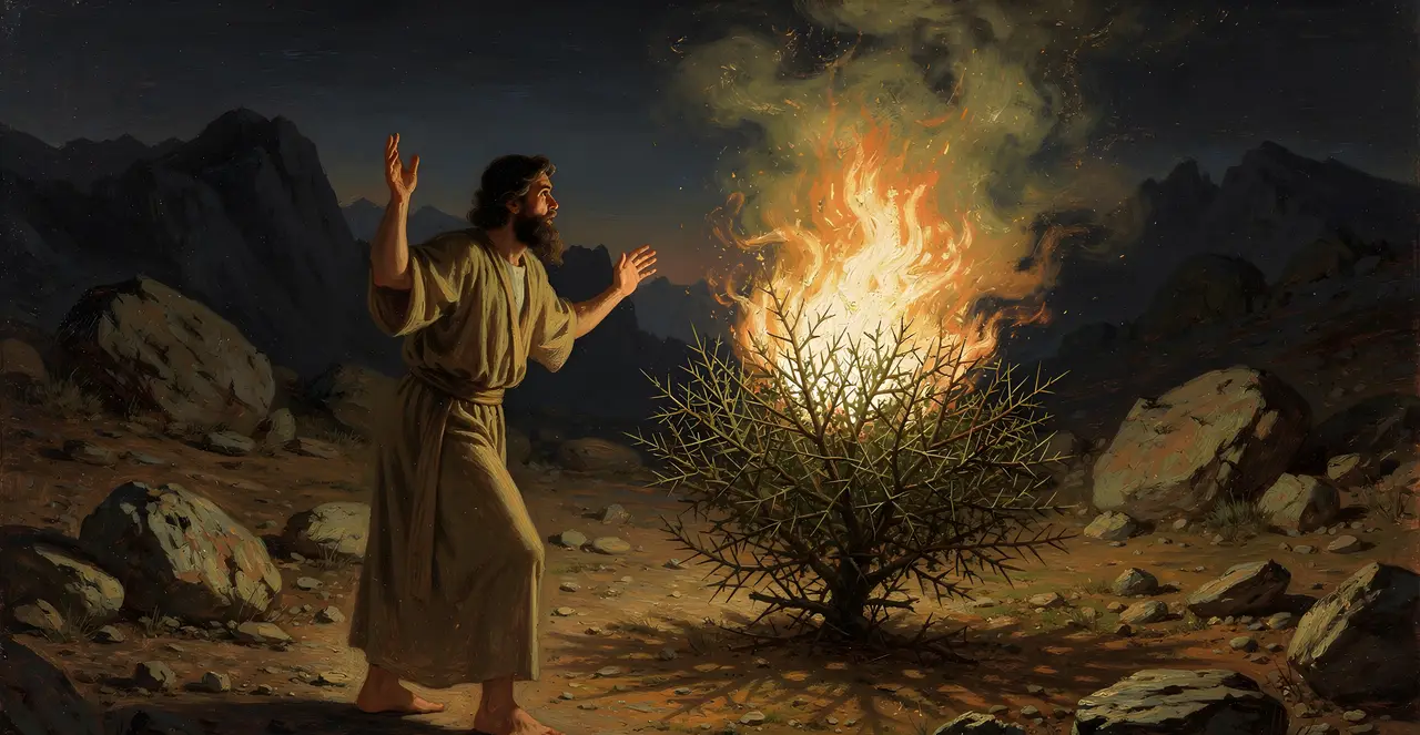 Acts 7:29-32 — Acts, oil painting · TruthPrints