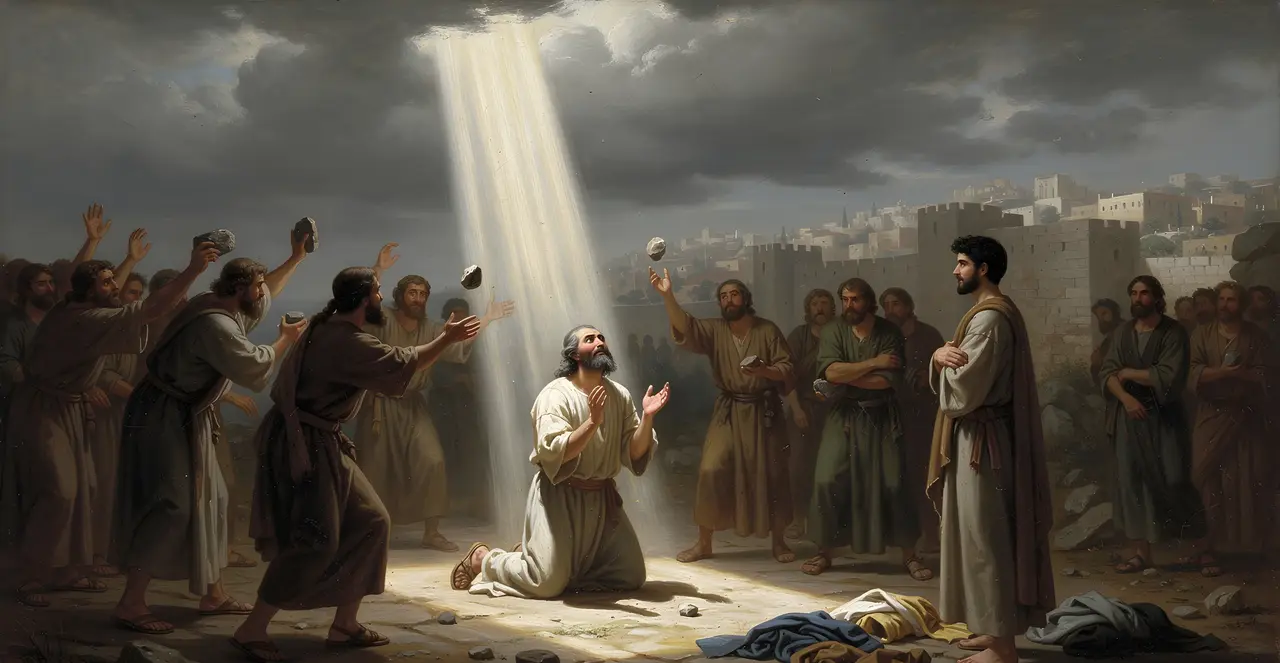 Acts 7:57-60 — Acts, oil painting · TruthPrints