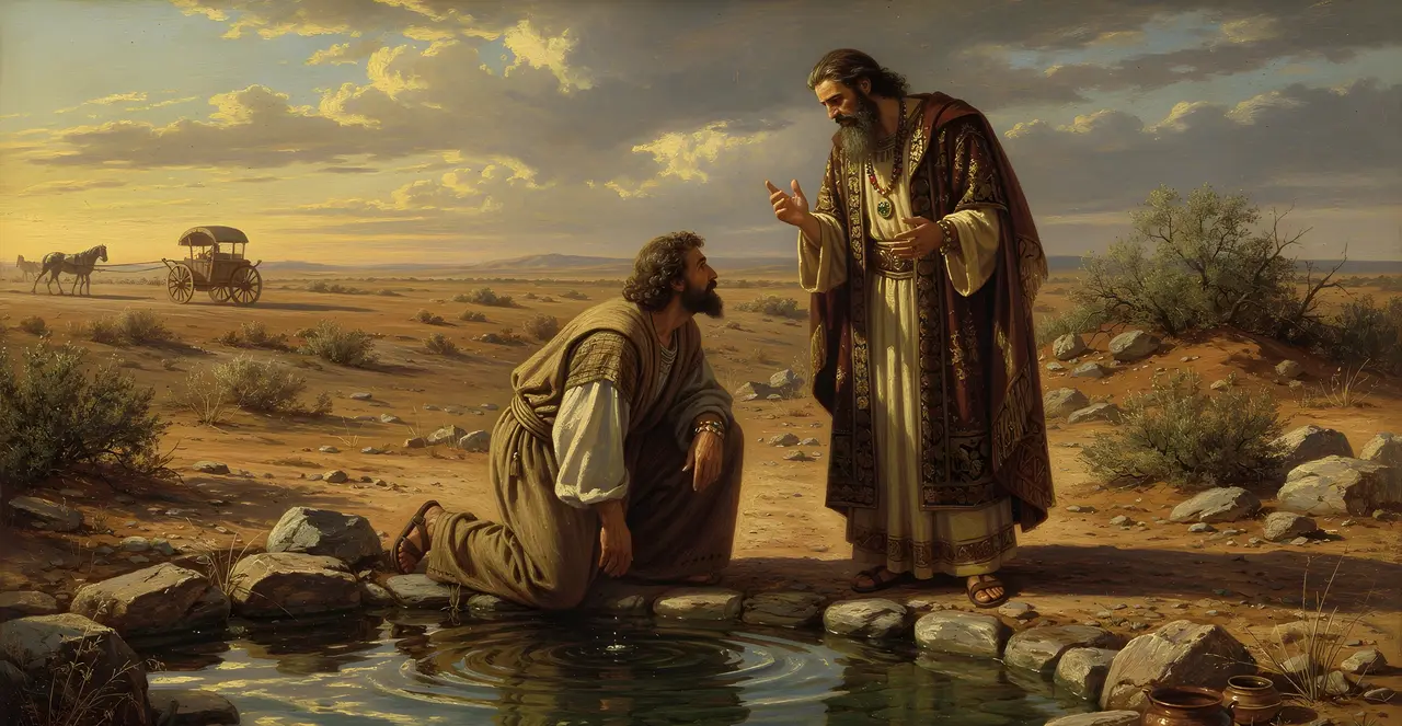 Acts 8:34-38 — Acts, oil painting · TruthPrints