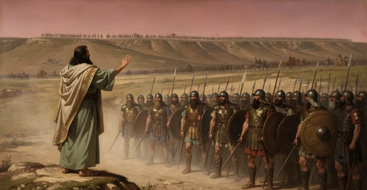 Deuteronomy 20:1-3 — Deuteronomy, oil painting · TruthPrints