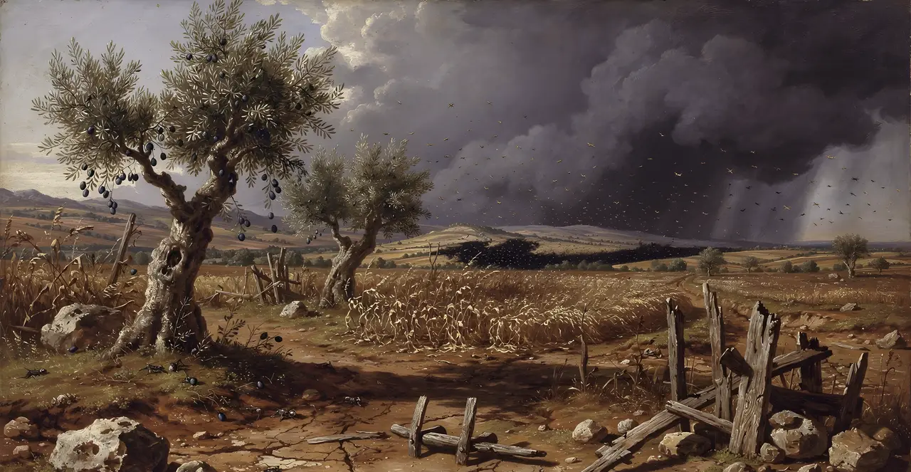 Deuteronomy 28:38-42 — Deuteronomy, oil painting · TruthPrints