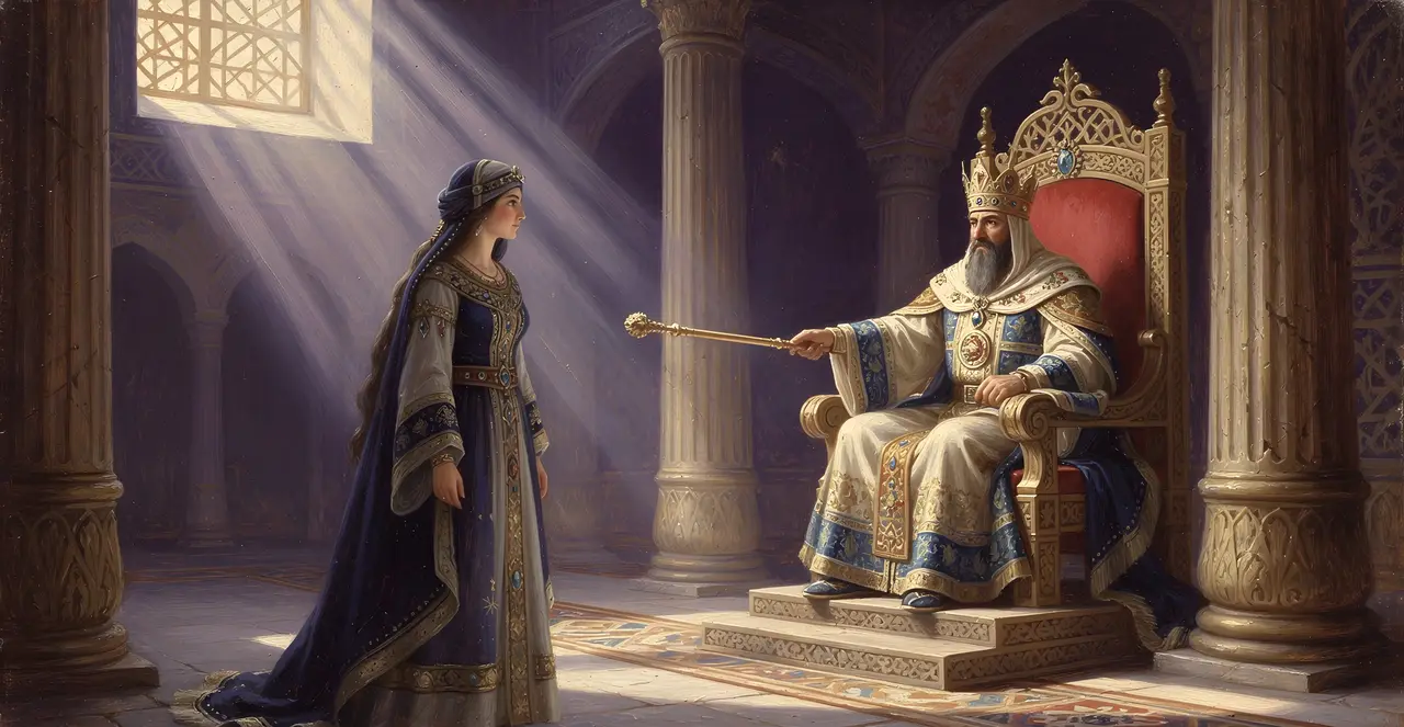 Esther 5:1-2 — Esther, oil painting · TruthPrints