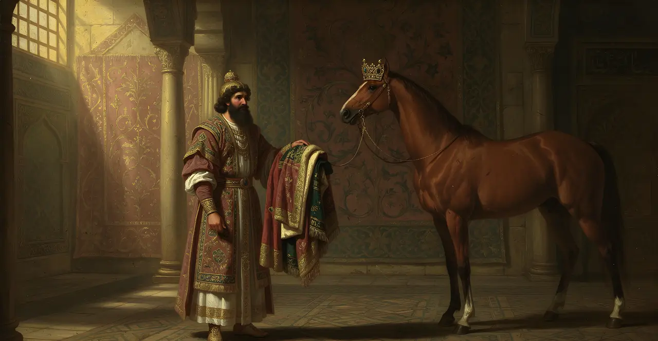 Esther 6:8-9 — Esther, oil painting · TruthPrints