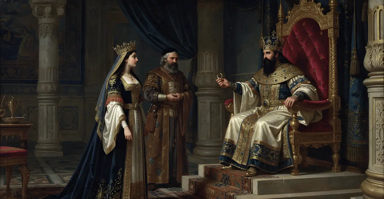 Esther 8:1-3 — Esther, oil painting · TruthPrints