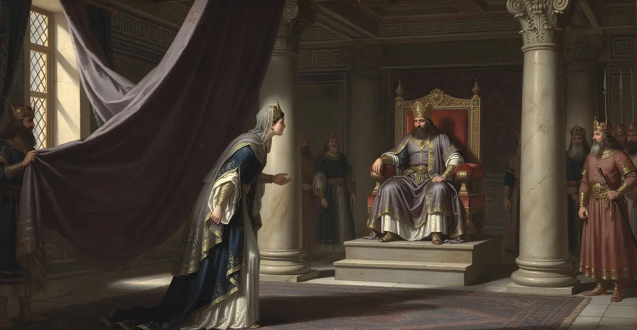 Esther 9:10-12 — Esther, oil painting · TruthPrints