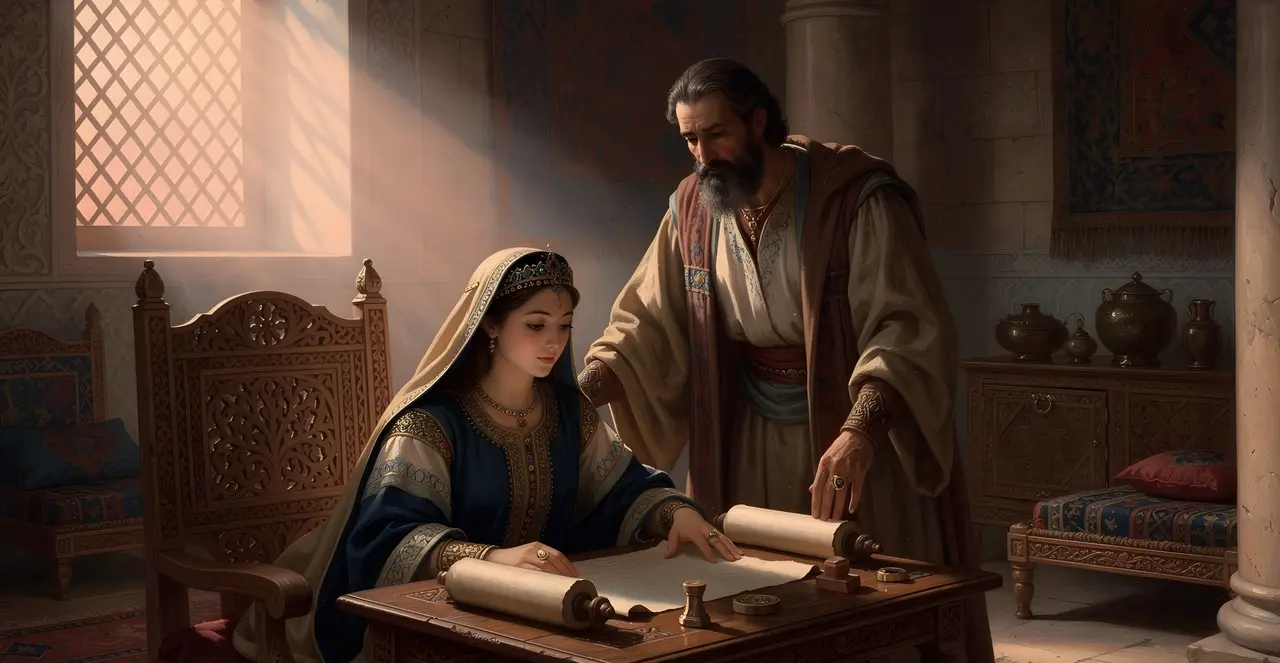 Esther 9:30-32 — Esther, oil painting · TruthPrints