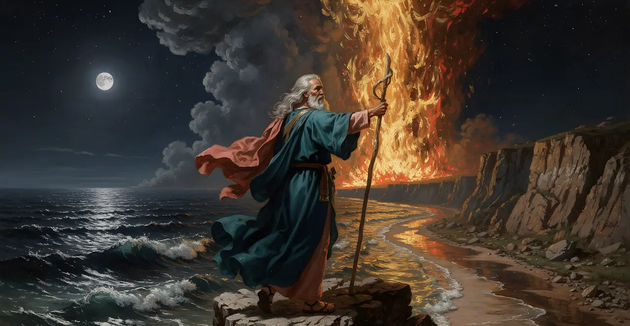 Exodus 14:19-21 — Exodus, oil painting · TruthPrints