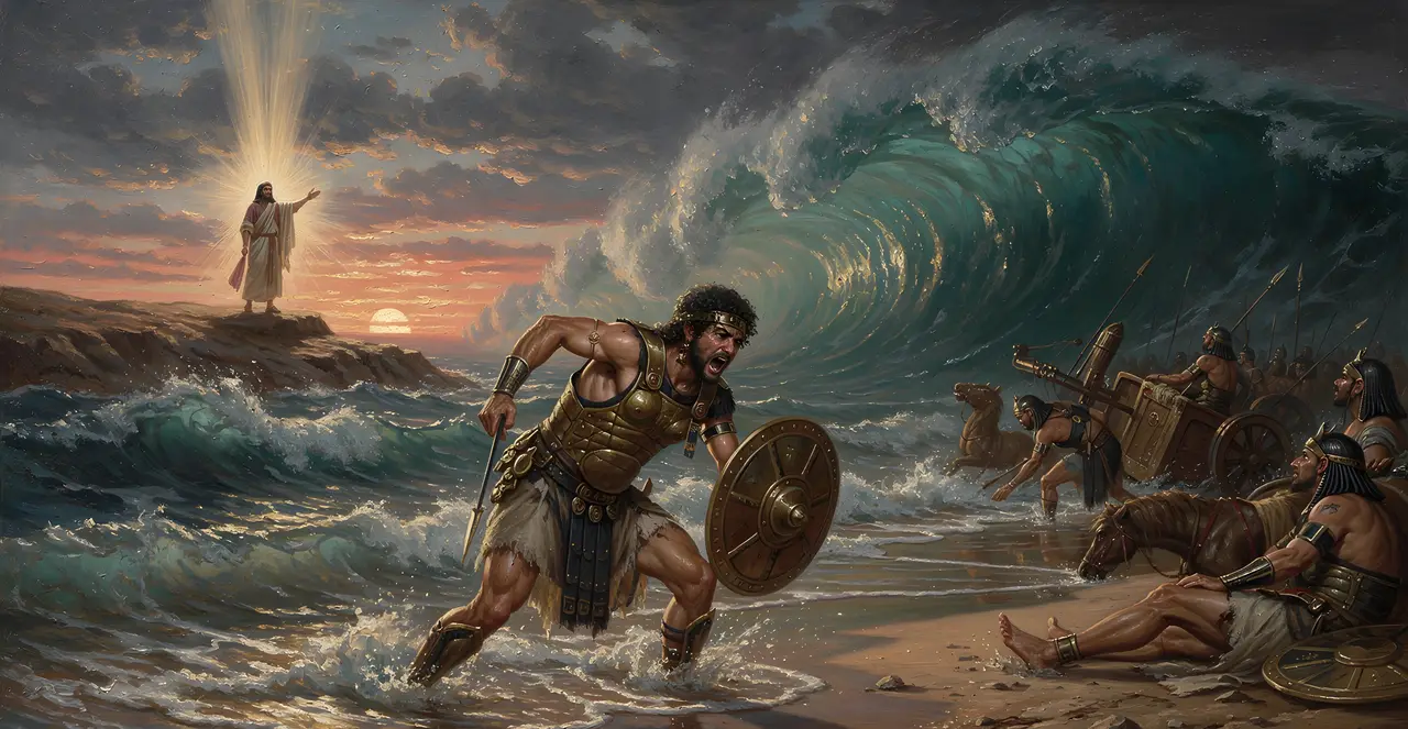 Exodus 14:25-27 — Exodus, oil painting · TruthPrints