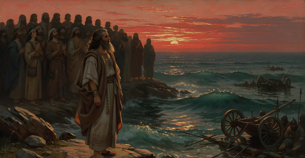 Exodus 15:1-4 — Exodus, oil painting · TruthPrints