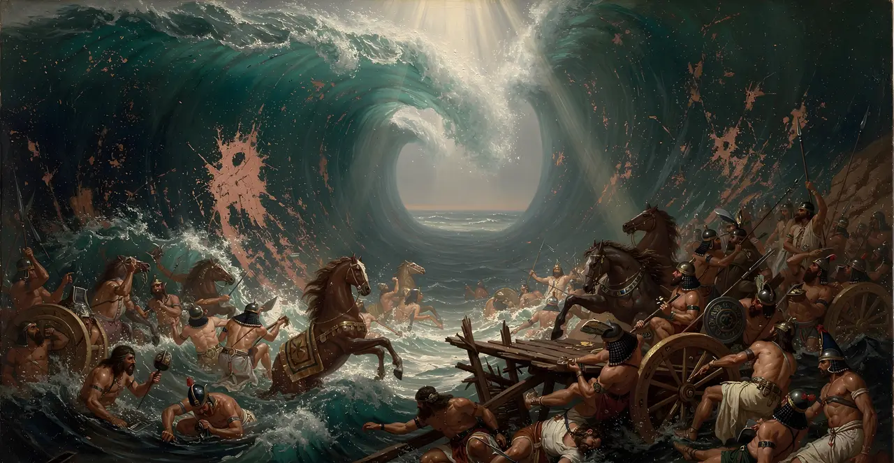 Exodus 15:5-8 — Exodus, oil painting · TruthPrints