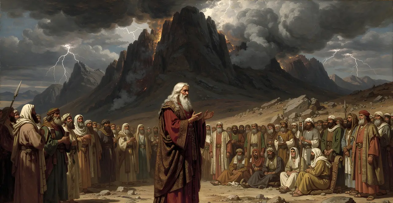 Exodus 20:15-19 — Exodus, oil painting · TruthPrints