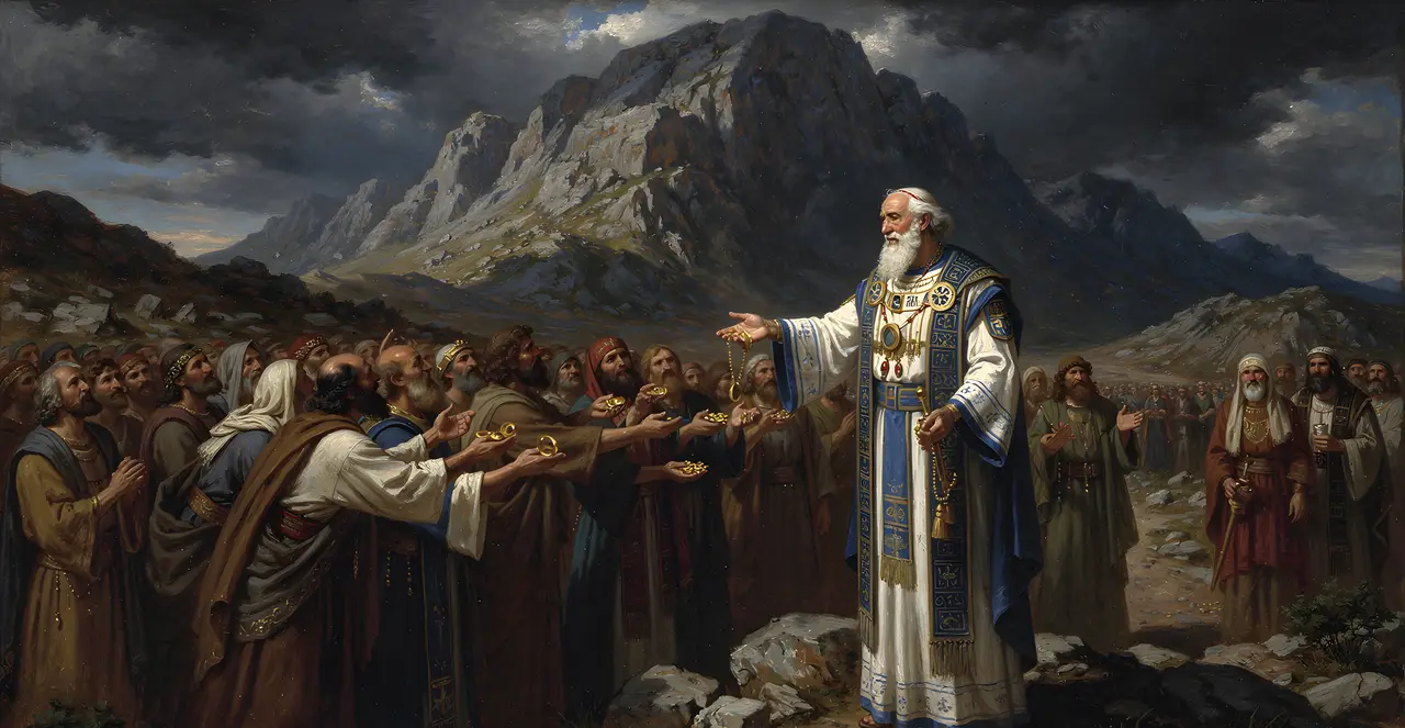 Exodus 32:1-3 — Exodus, oil painting · TruthPrints