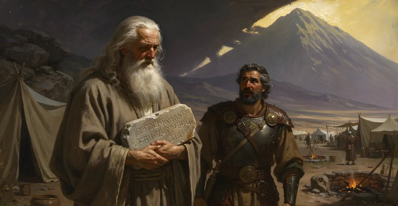 Exodus 32:16-18 — Exodus, oil painting · TruthPrints