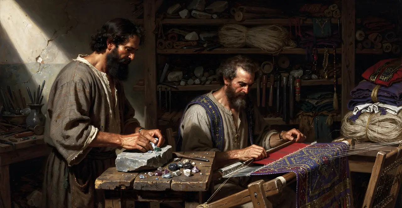 Exodus 35:33-35 — Exodus, oil painting · TruthPrints