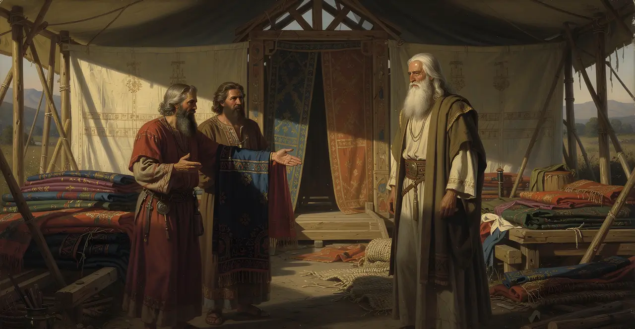 Exodus 36:4-7 — Exodus, oil painting · TruthPrints